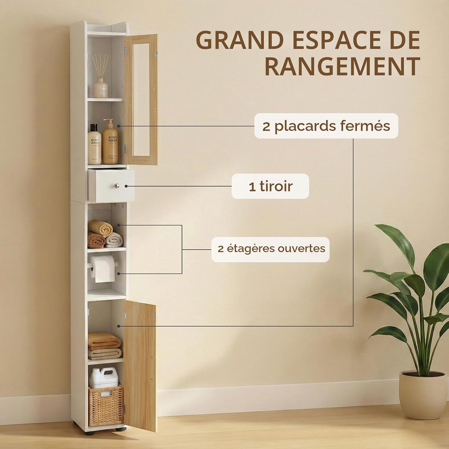 Mobile bagno: colonna salvaspazio — 2