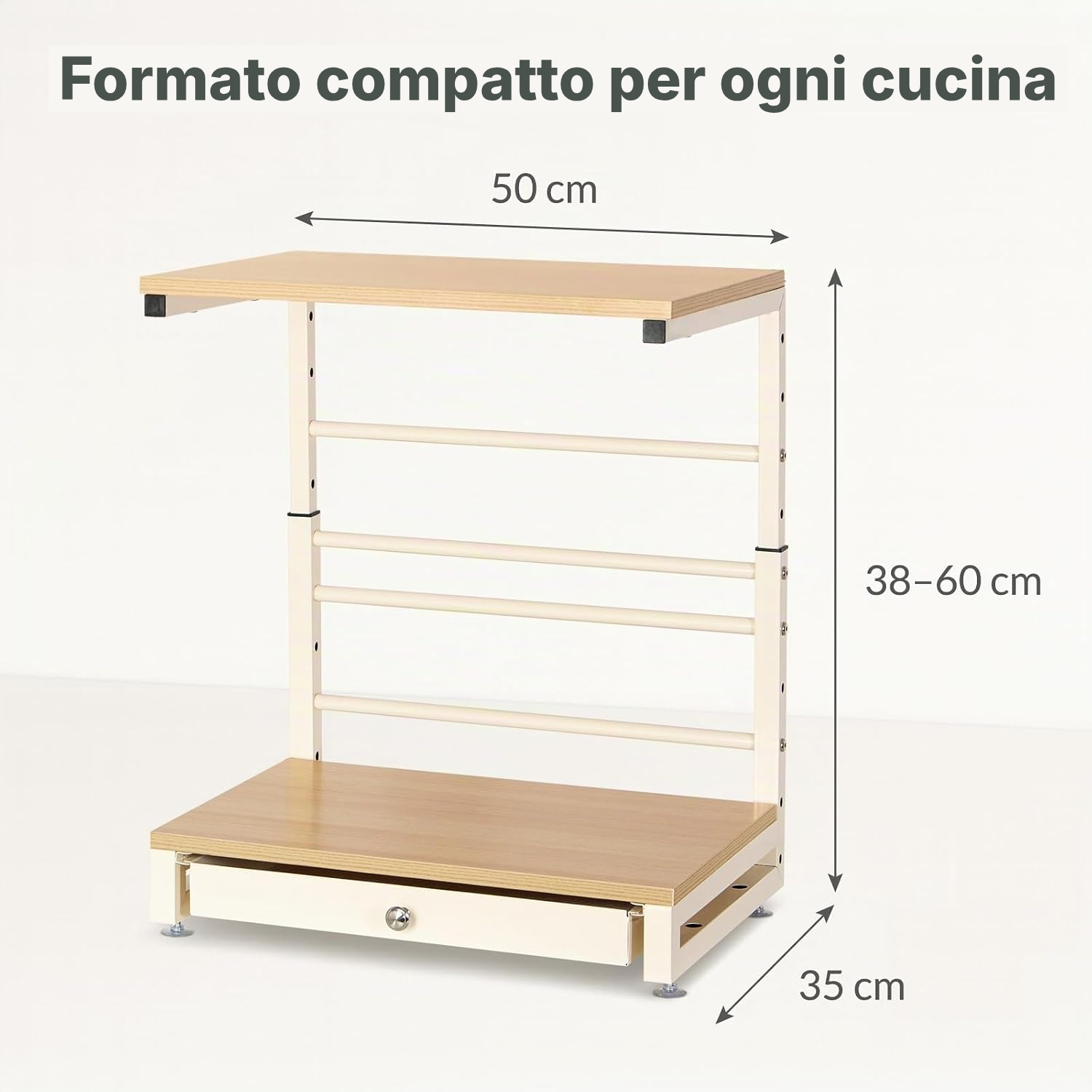 Organizzatore cucina: scaffale microonde stabile — 2