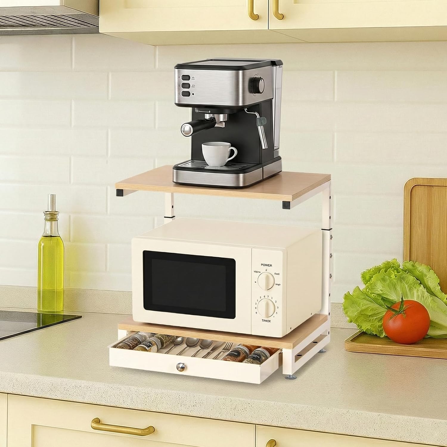 Organizzatore cucina: scaffale microonde stabile — 7