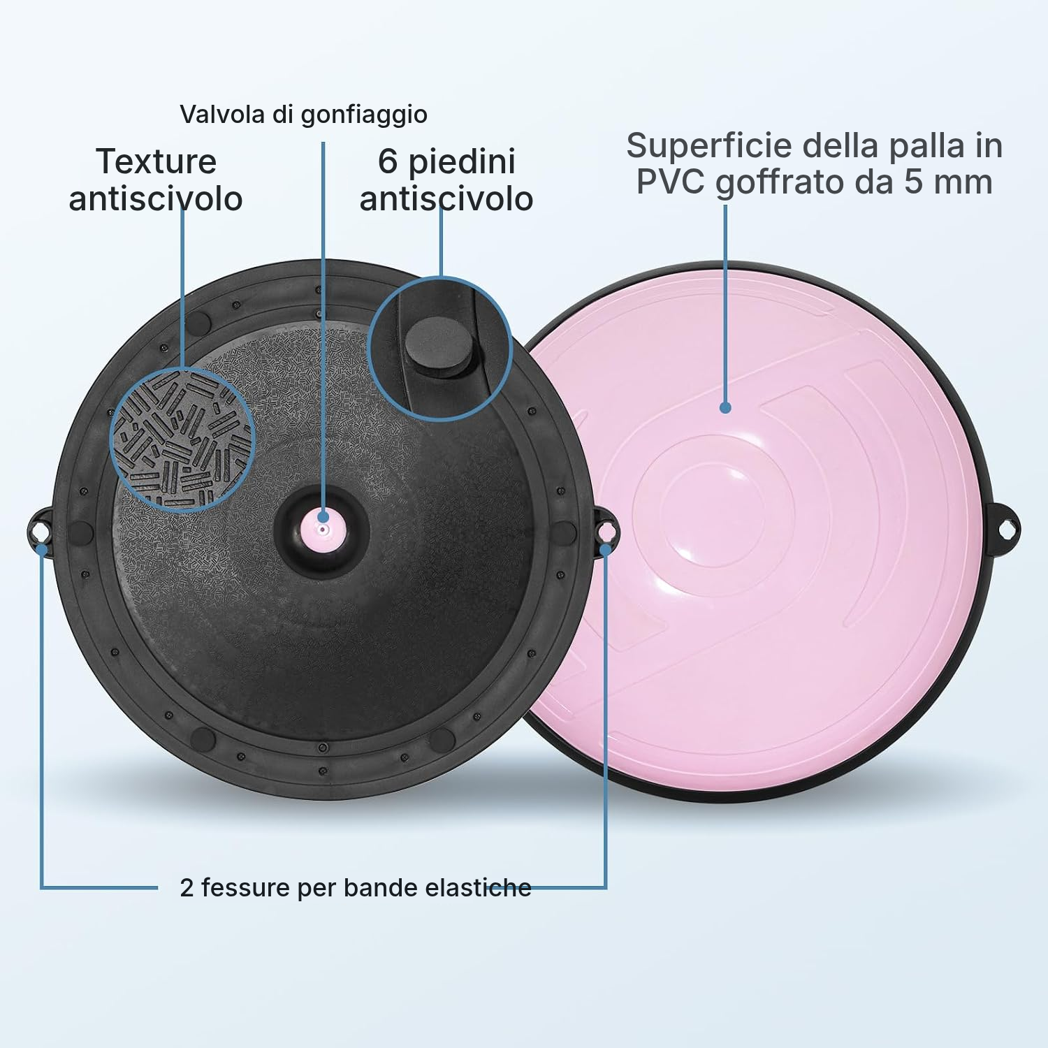 Palla da pilates rosa per equilibrio — corpo intero — 3