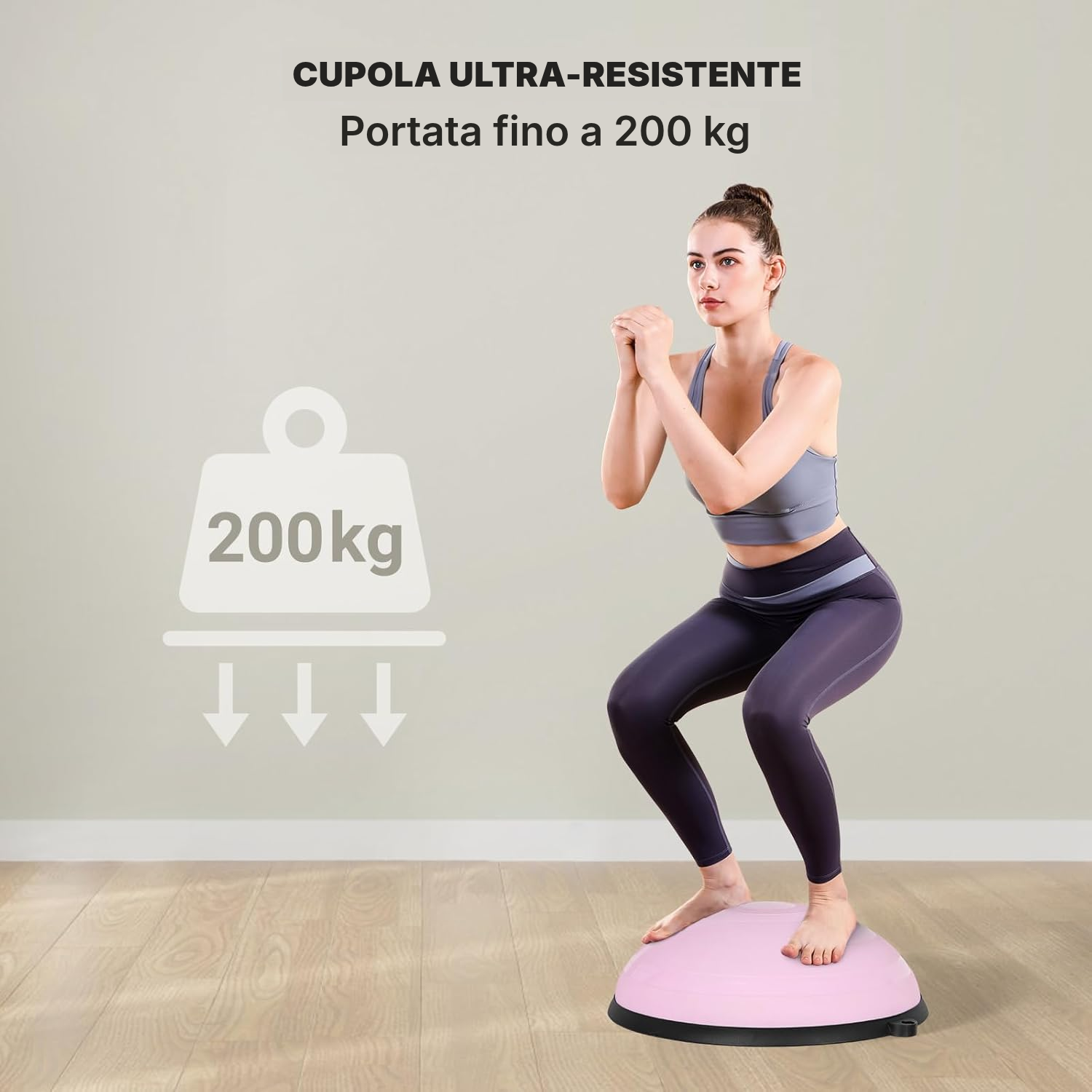 Palla da pilates rosa per equilibrio — corpo intero — 4