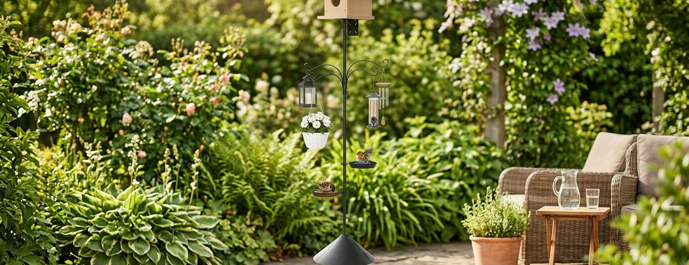 Picchetti da giardino neri 233 × 15 × 15 cm