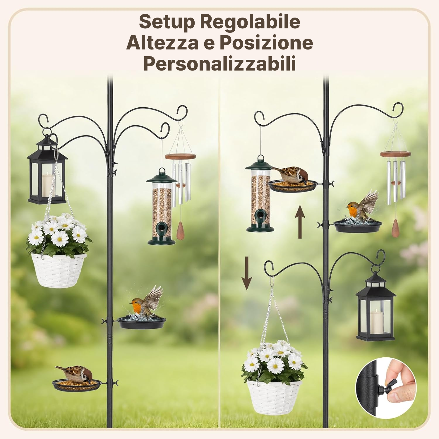 Picchetti da giardino neri 233 × 15 × 15 cm — 3