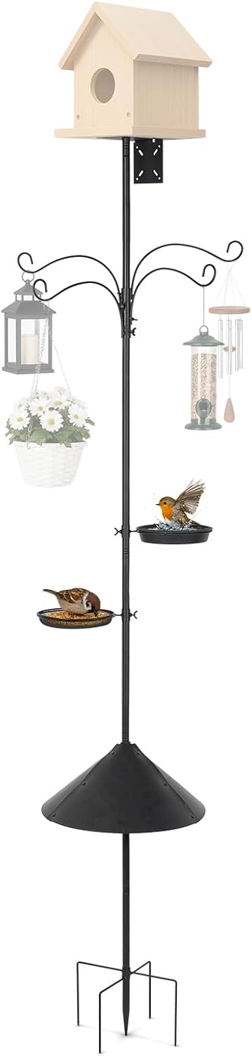 Picchetti da giardino neri 233 × 15 × 15 cm — 1