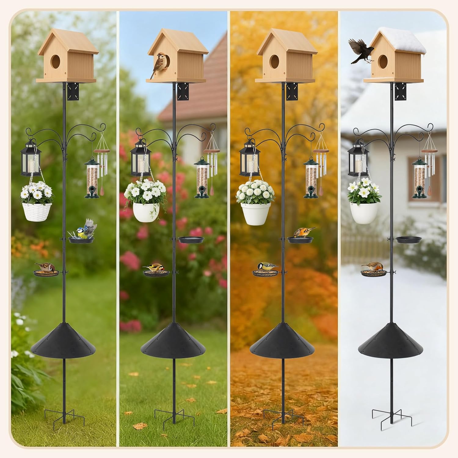 Picchetti da giardino neri 233 × 15 × 15 cm — 7