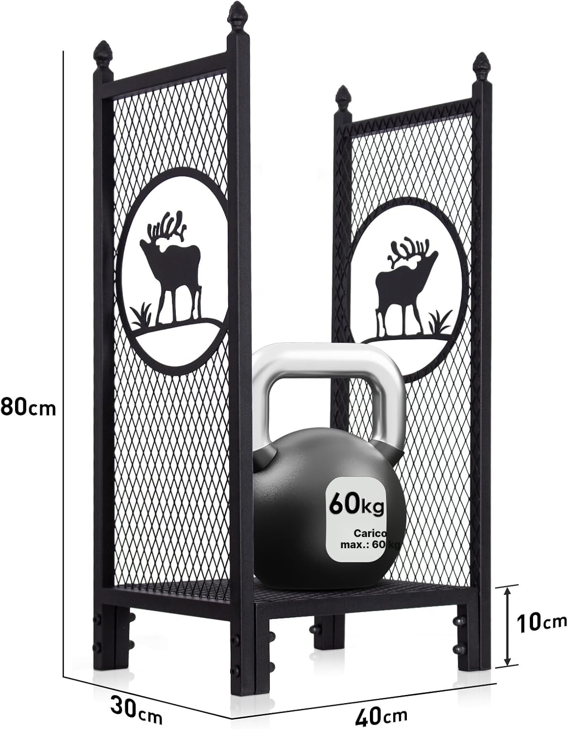 Porta legna interno 80 × 40 × 30 cm — 7