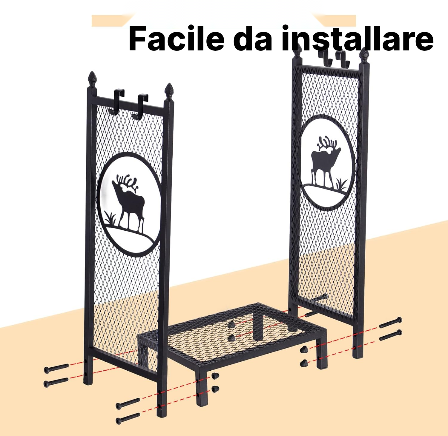 Porta legna interno 80 × 40 × 30 cm — 6