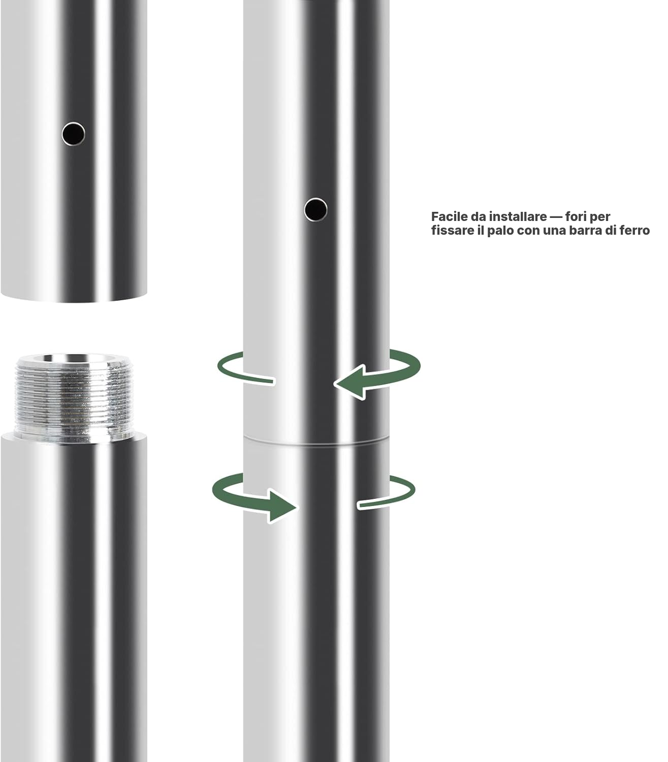 Prolunga per pali per pole dance – 125 mm — 3