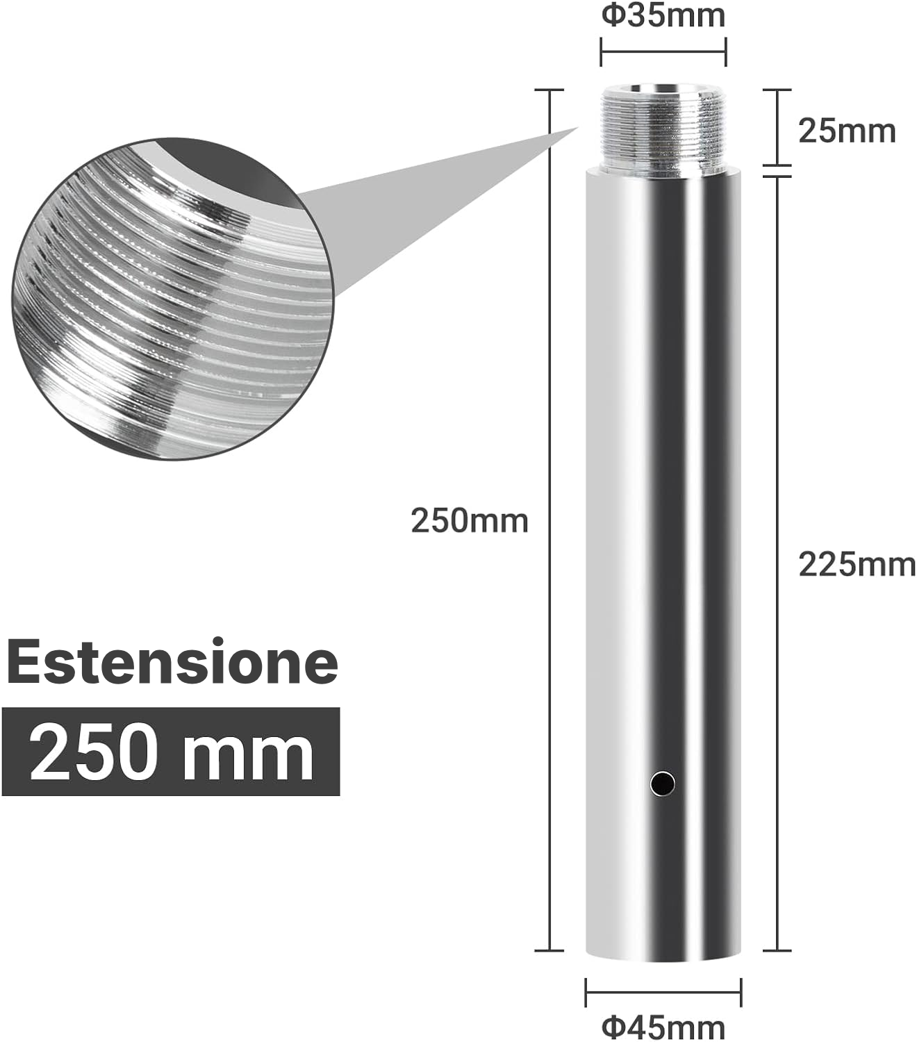 Rallunga per palo pole dance 250 mm — 2
