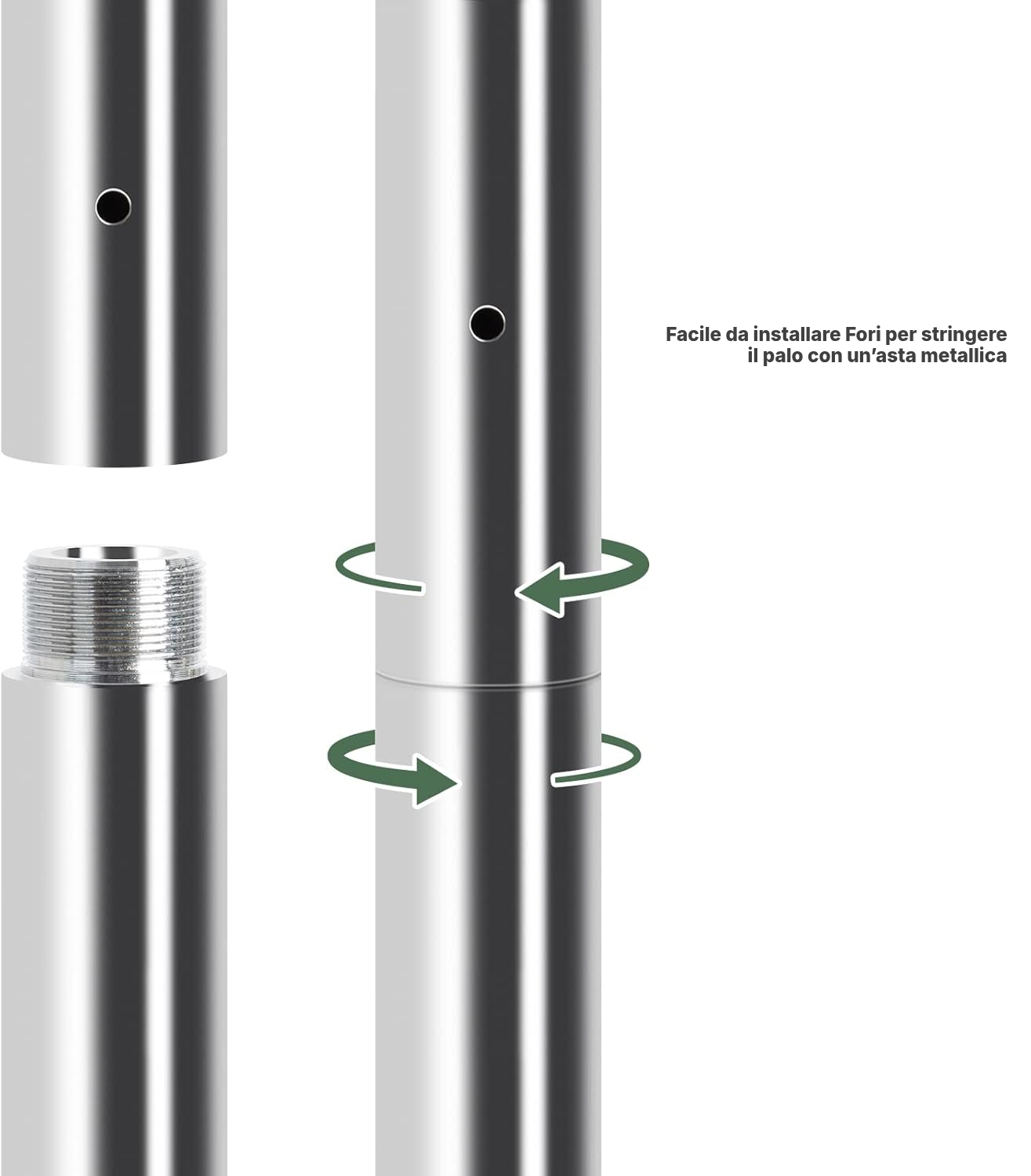 Prolunga palo danza: 500 mm per soffitti alti — 5