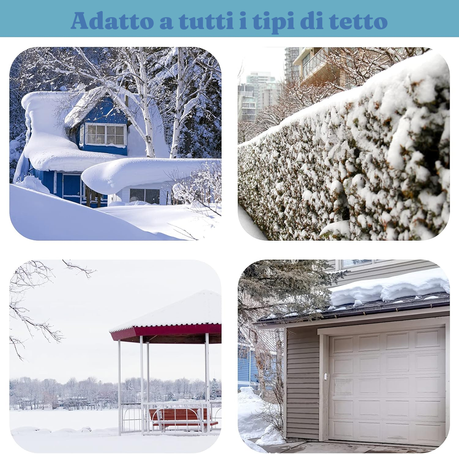 Rastrello da neve per tetto, uso da terra — 7