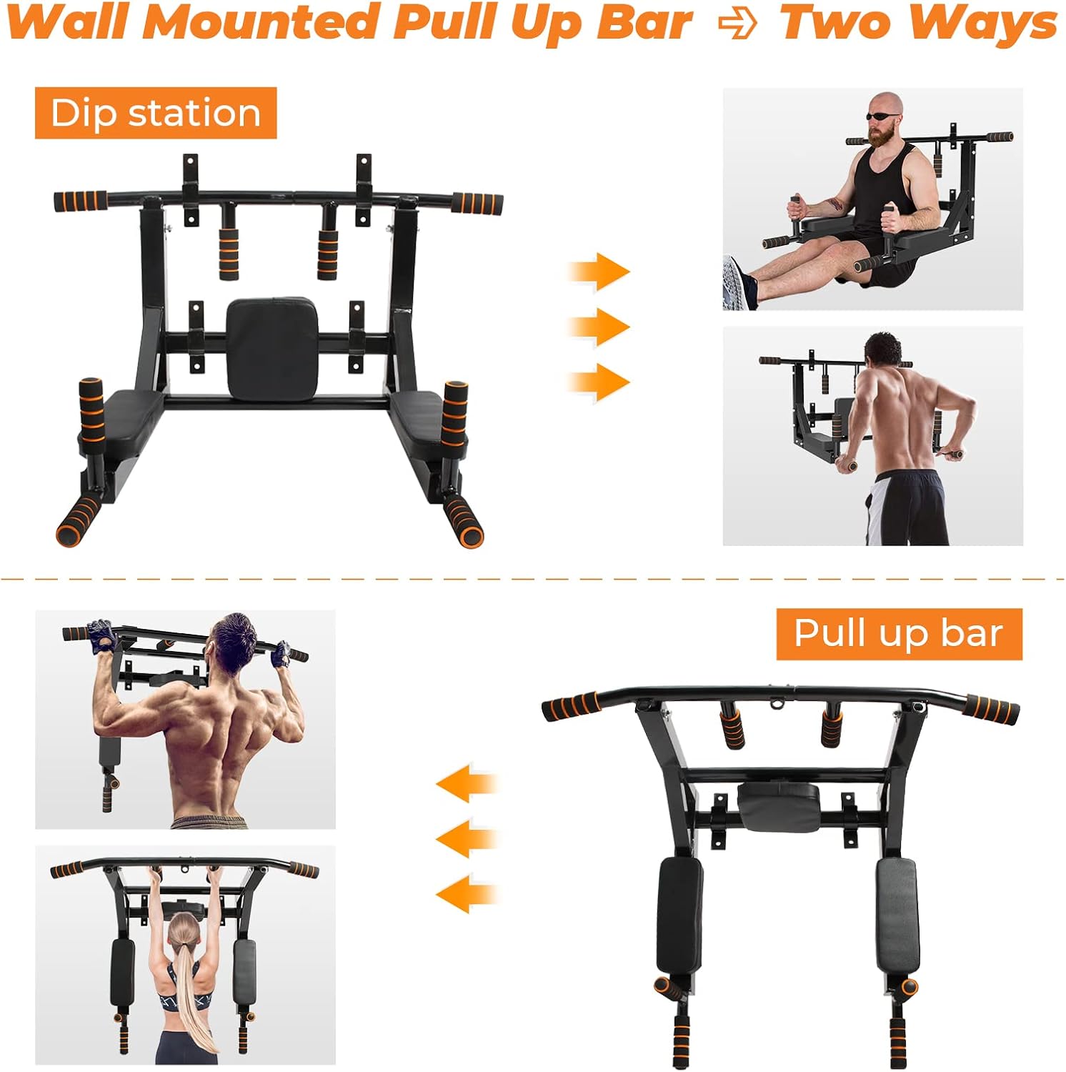 Sbarra da trazioni a muro — allenamento completo — 3