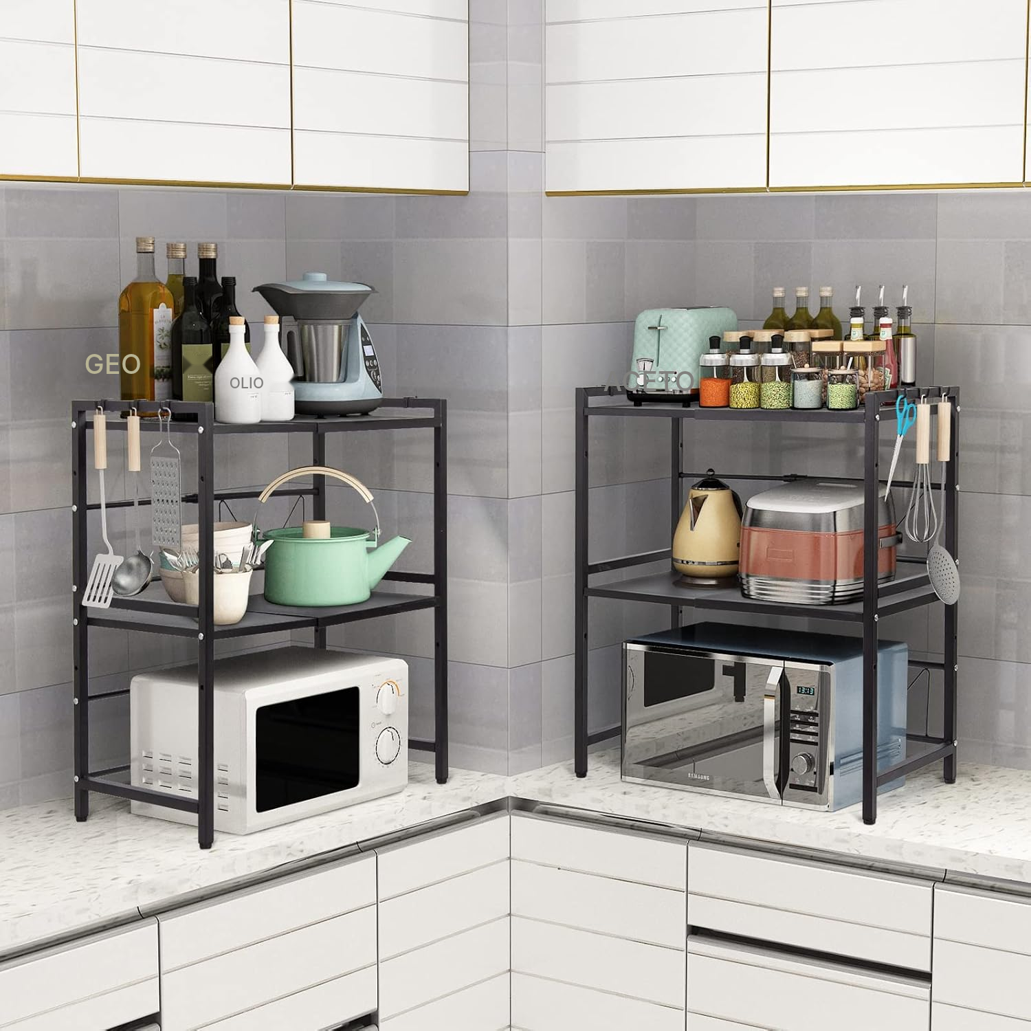 Scaffale cucina estensibile nero — 6