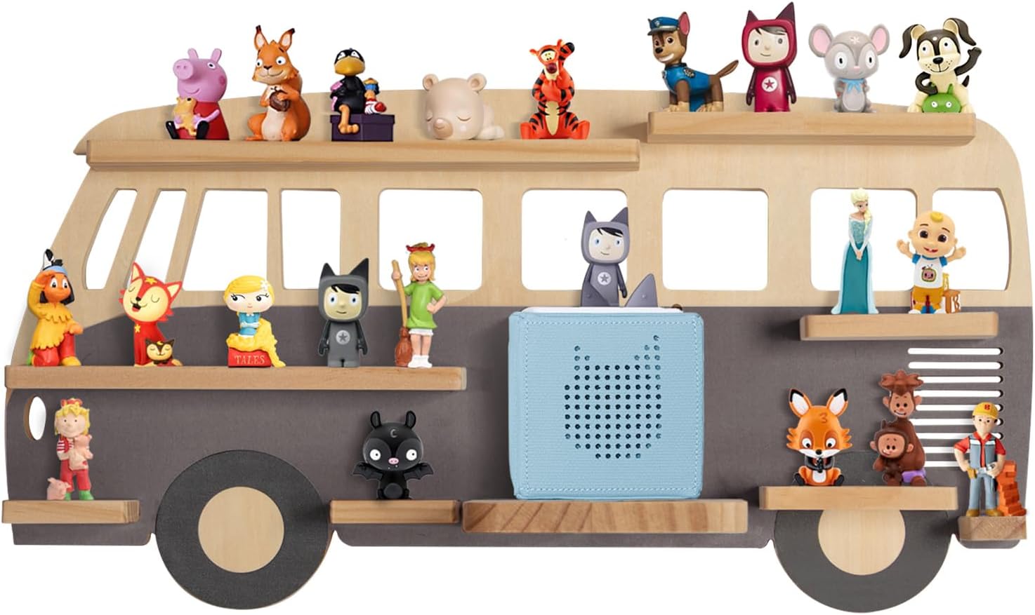 Mensola magnetica per Toniebox/Tonies – autobus grigio, 62 cm