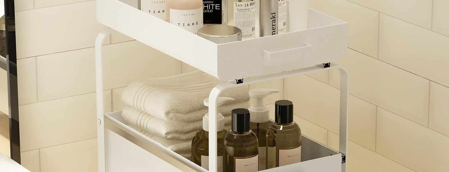 Organizer per lavello bianco 44,3×27,5×19,8 cm