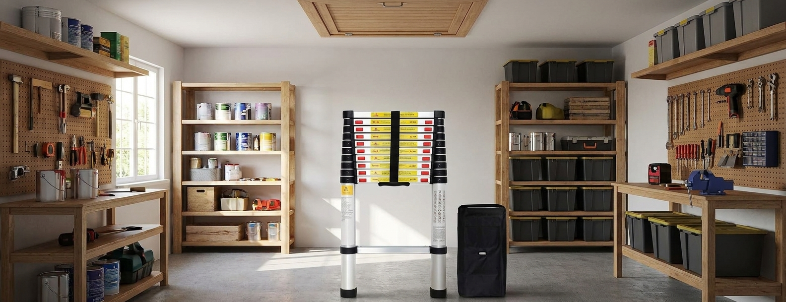 Scala alluminio telescopica 3,2 m – 11 gradini