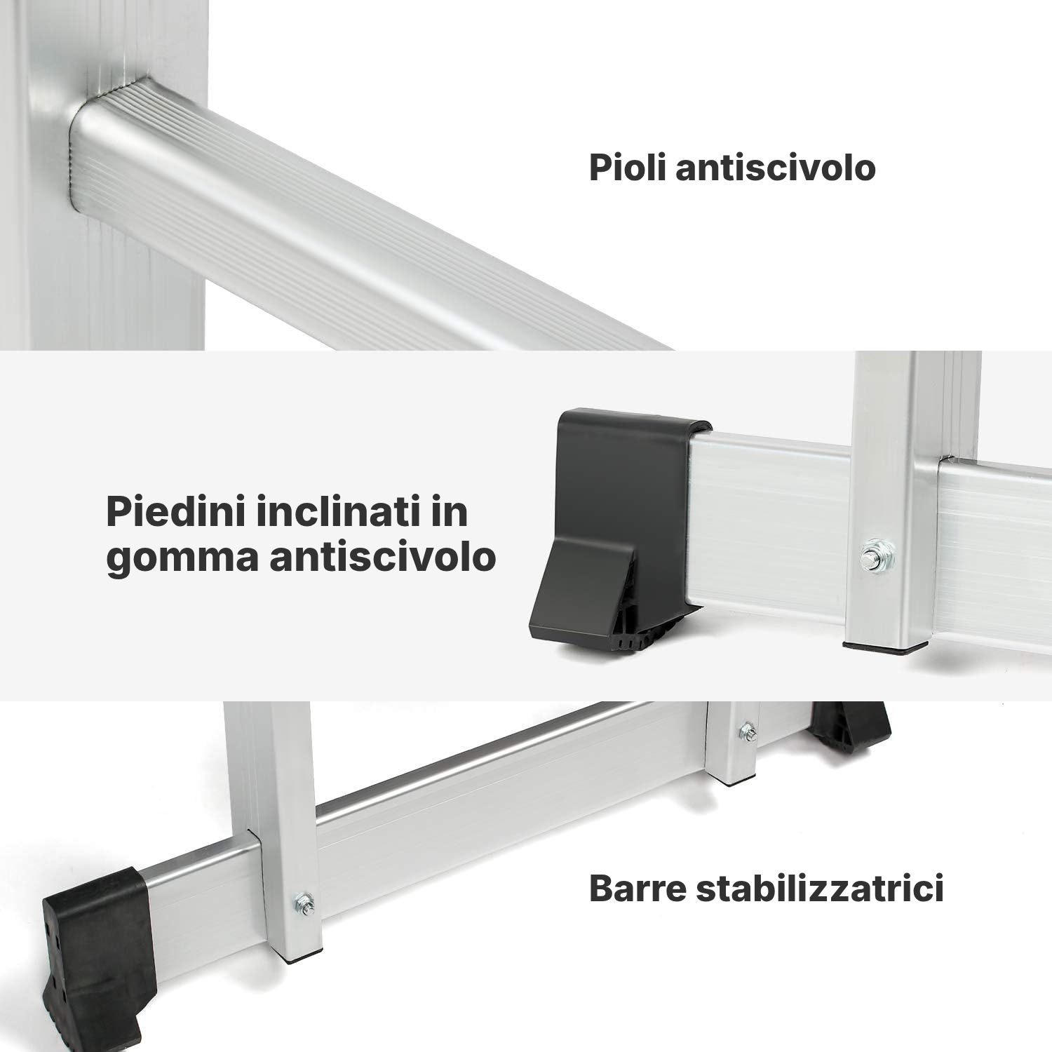 Scala alluminio telescopica 6 in 1 fino a 478 cm — 2