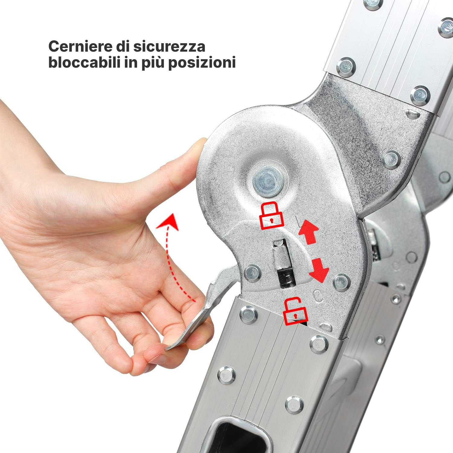 Scala alluminio telescopica 6 in 1 fino a 478 cm — 3