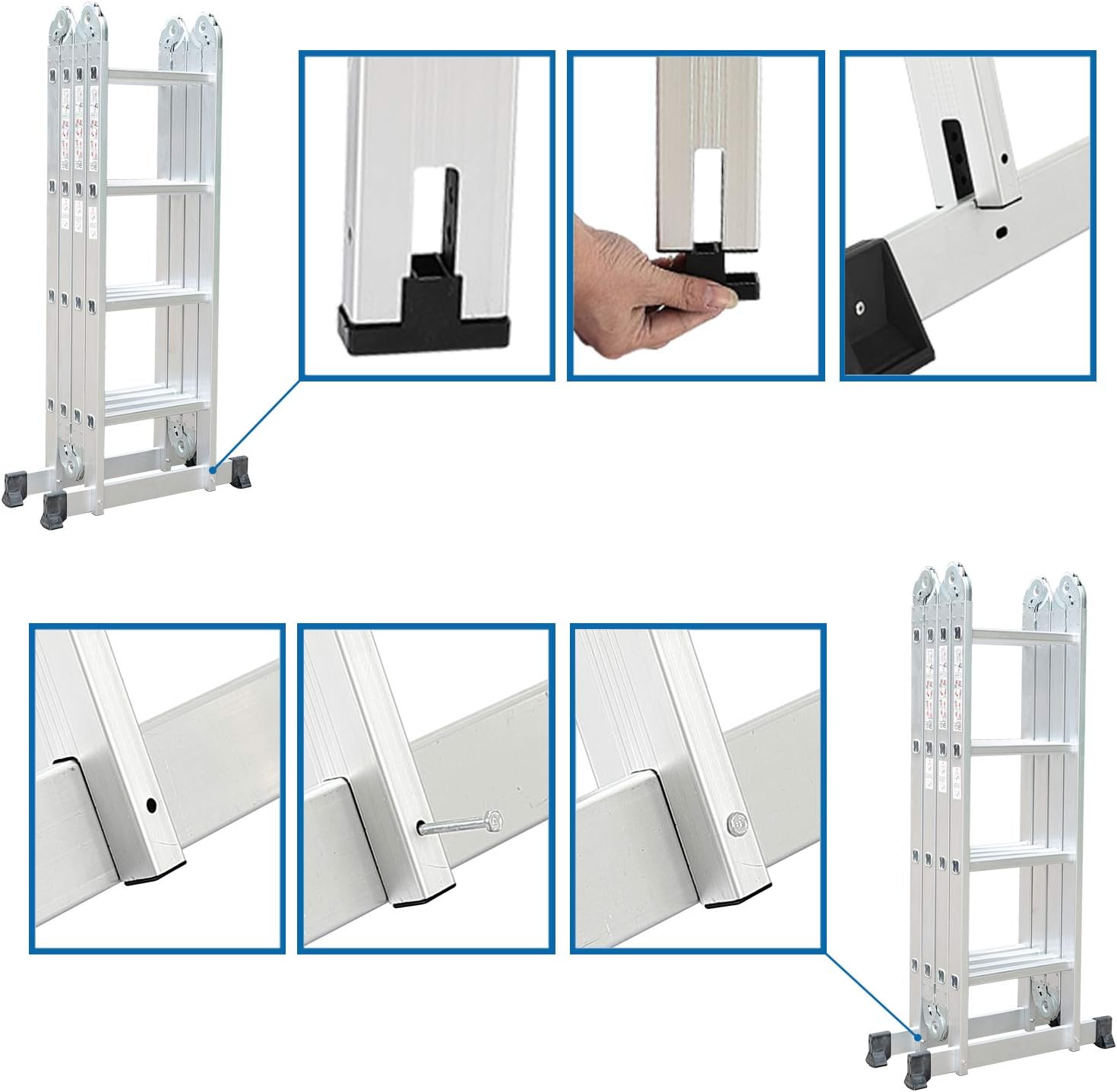 Scala alluminio telescopica 6 in 1 fino a 478 cm — 6