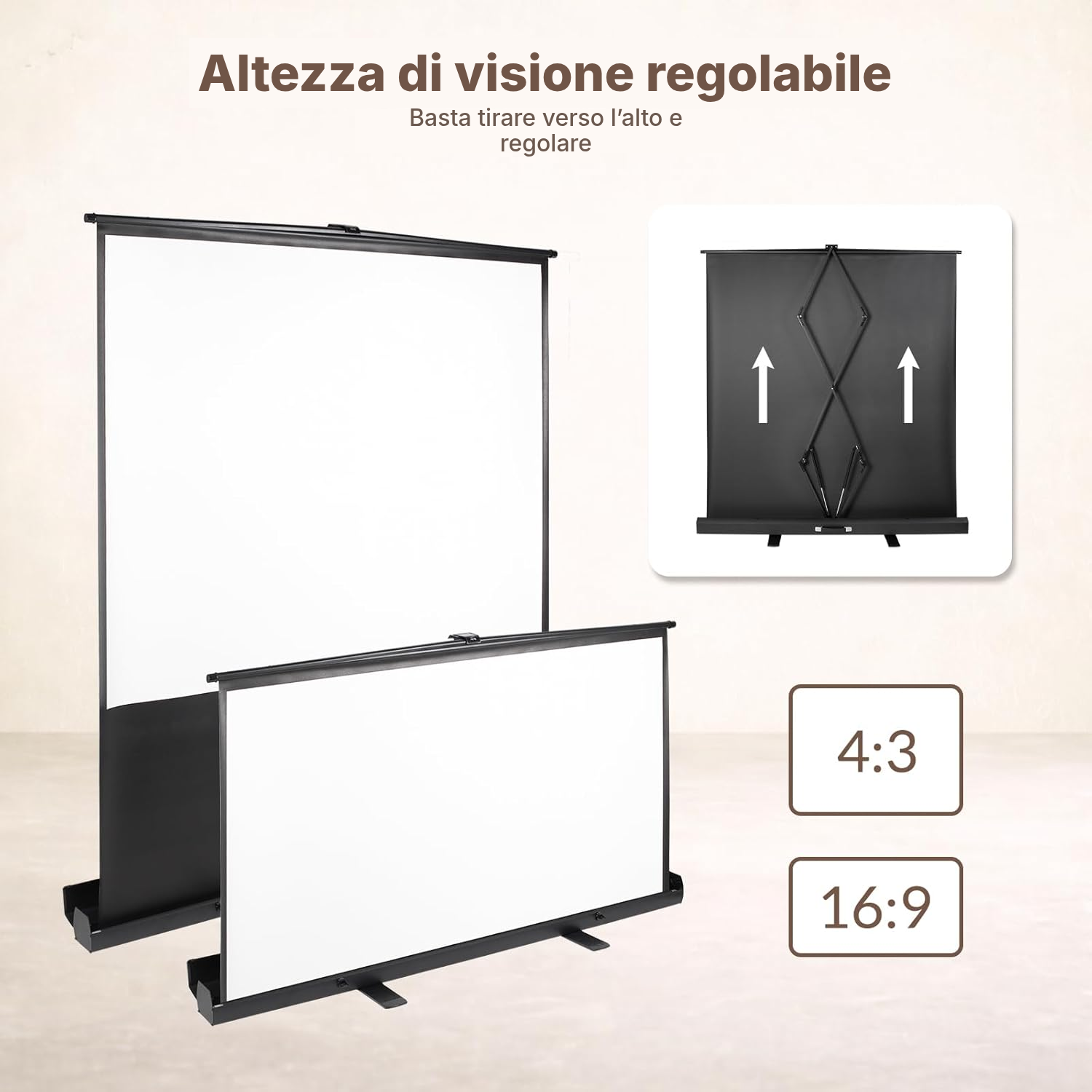 Schermo per smart proiettore 163 × 123 cm — 3