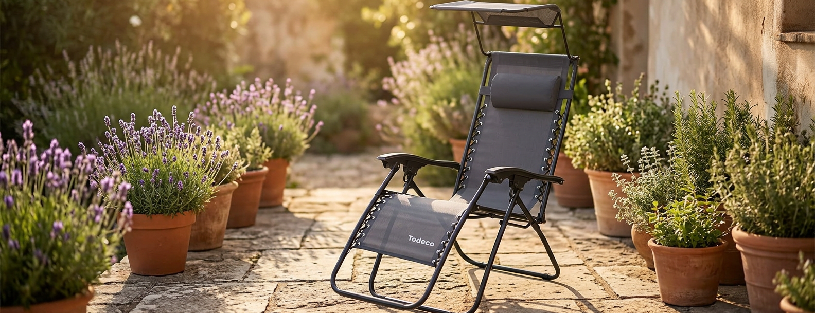 Sdraio da giardino pieghevole grigia 165 cm