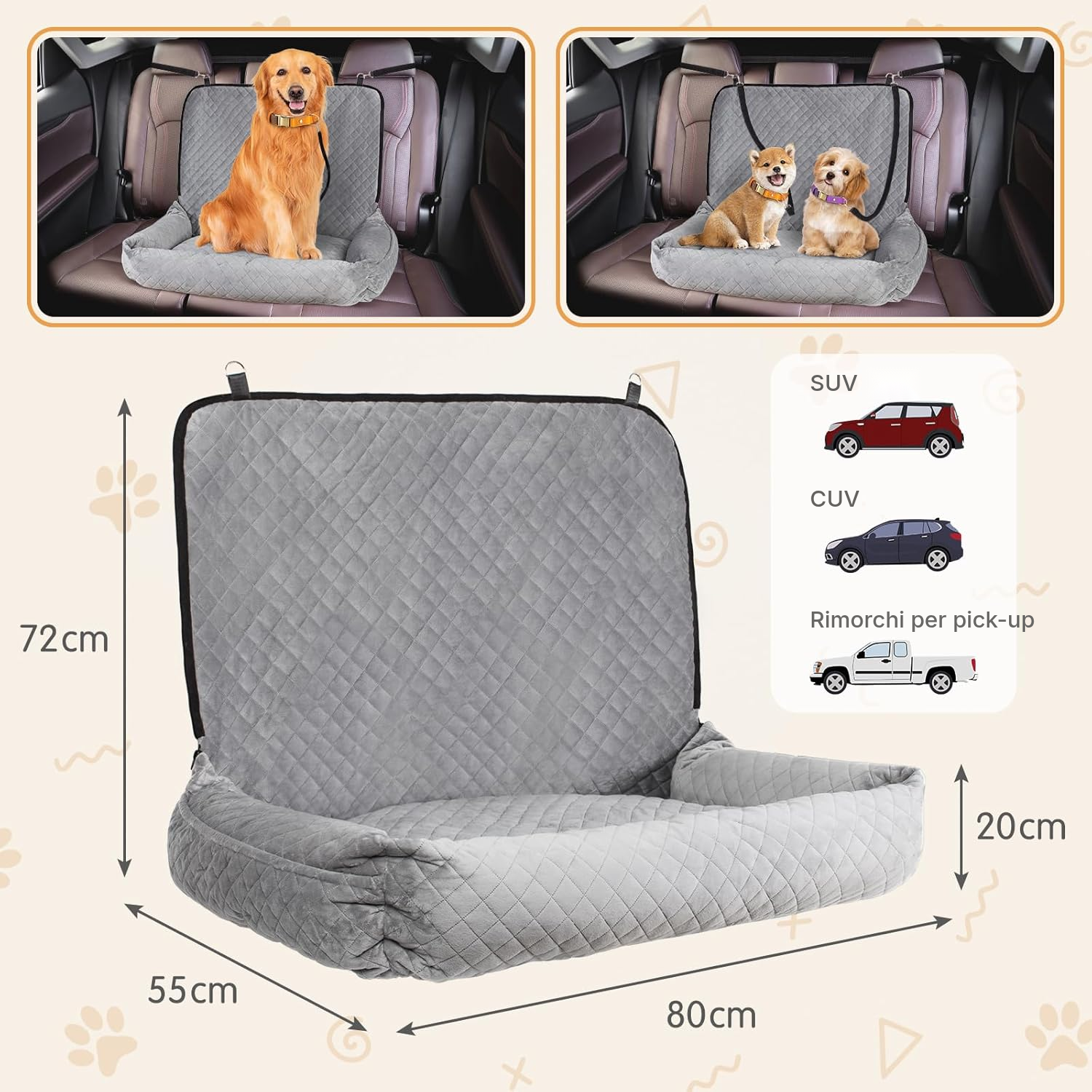 Seggiolino auto cane — comfort fino a 25 kg — 2