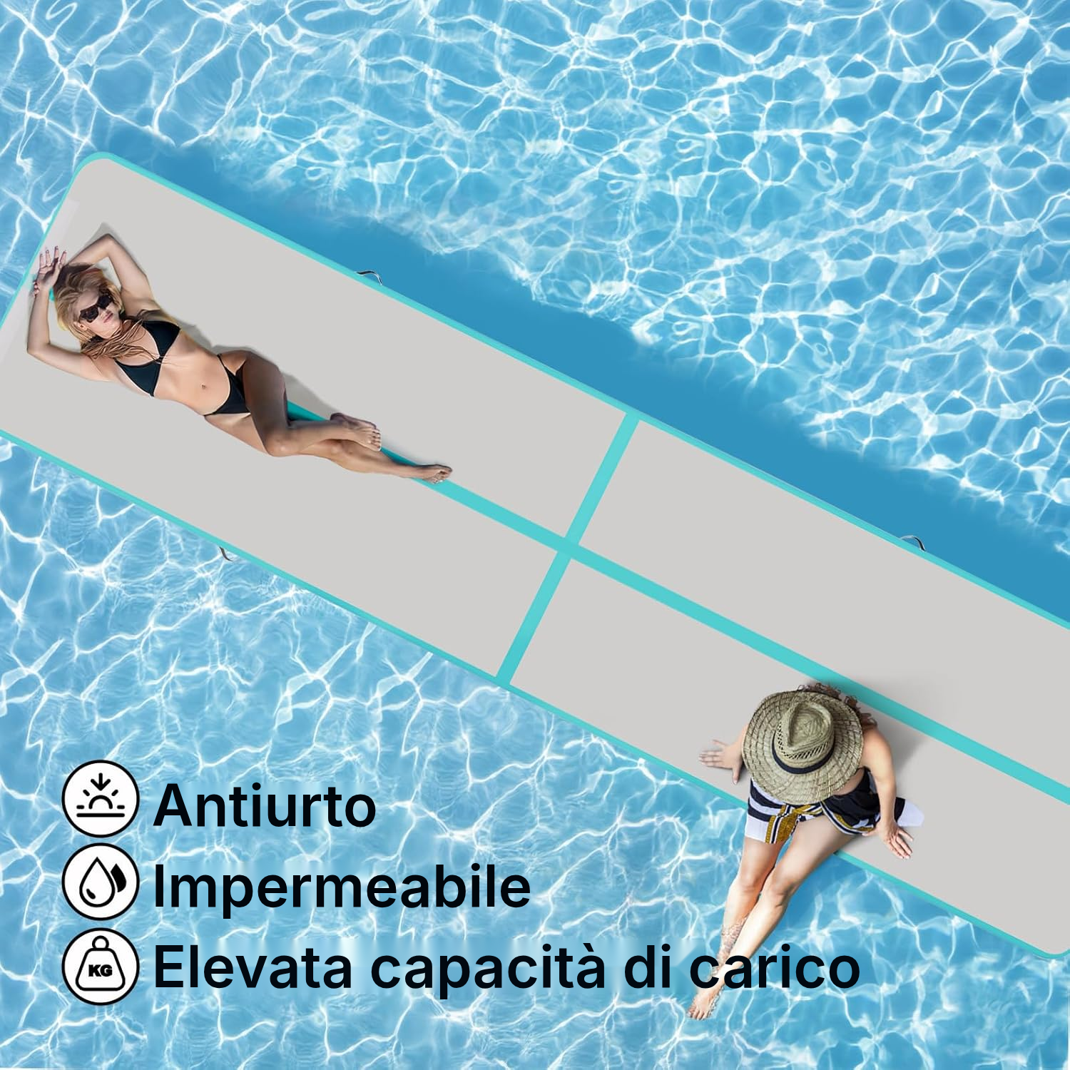 Tappetino da ginnastica gonfiabile 400 × 100 × 10 cm — 6