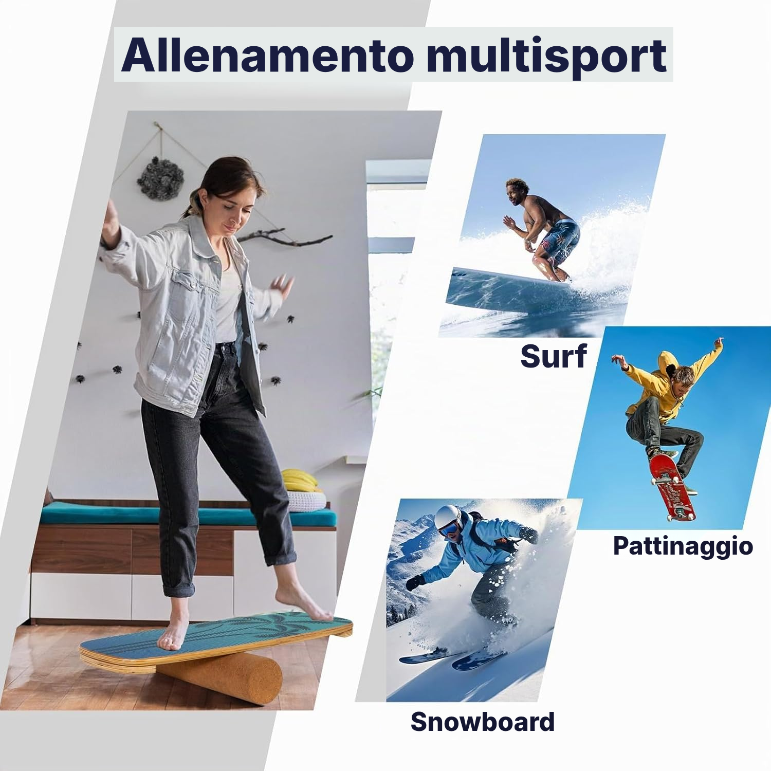 Balance board 74 cm Cocotier classico – 7 livelli — 6