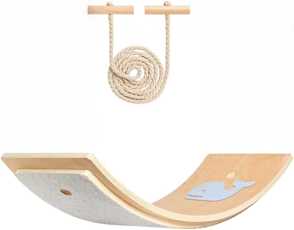 Balance board legno naturale 80 × 29,5 × 19 cm