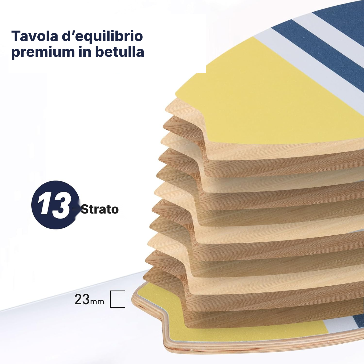 Tavola per equilibrio in legno 85 cm — 3