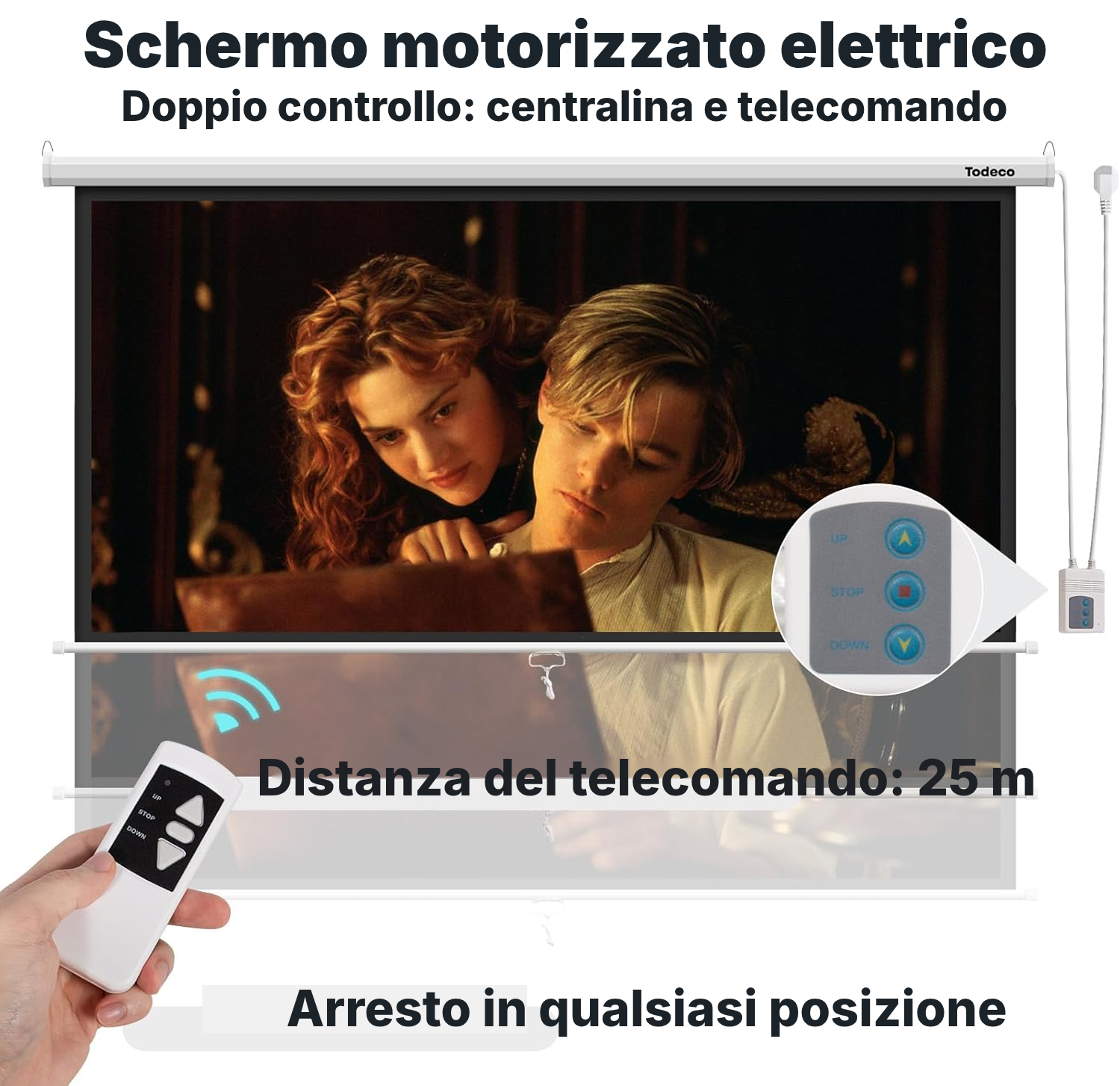 Tela per proiettore motorizzata — 2