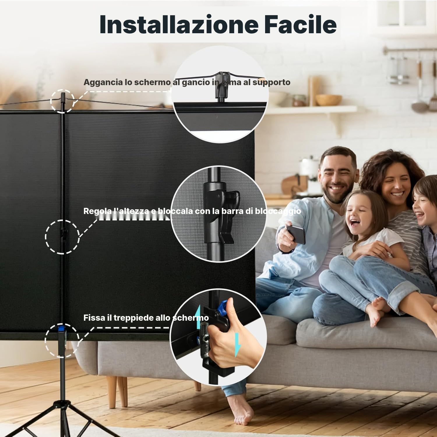 Telo da proiezione – 90 cm su treppiede, 181 — 2