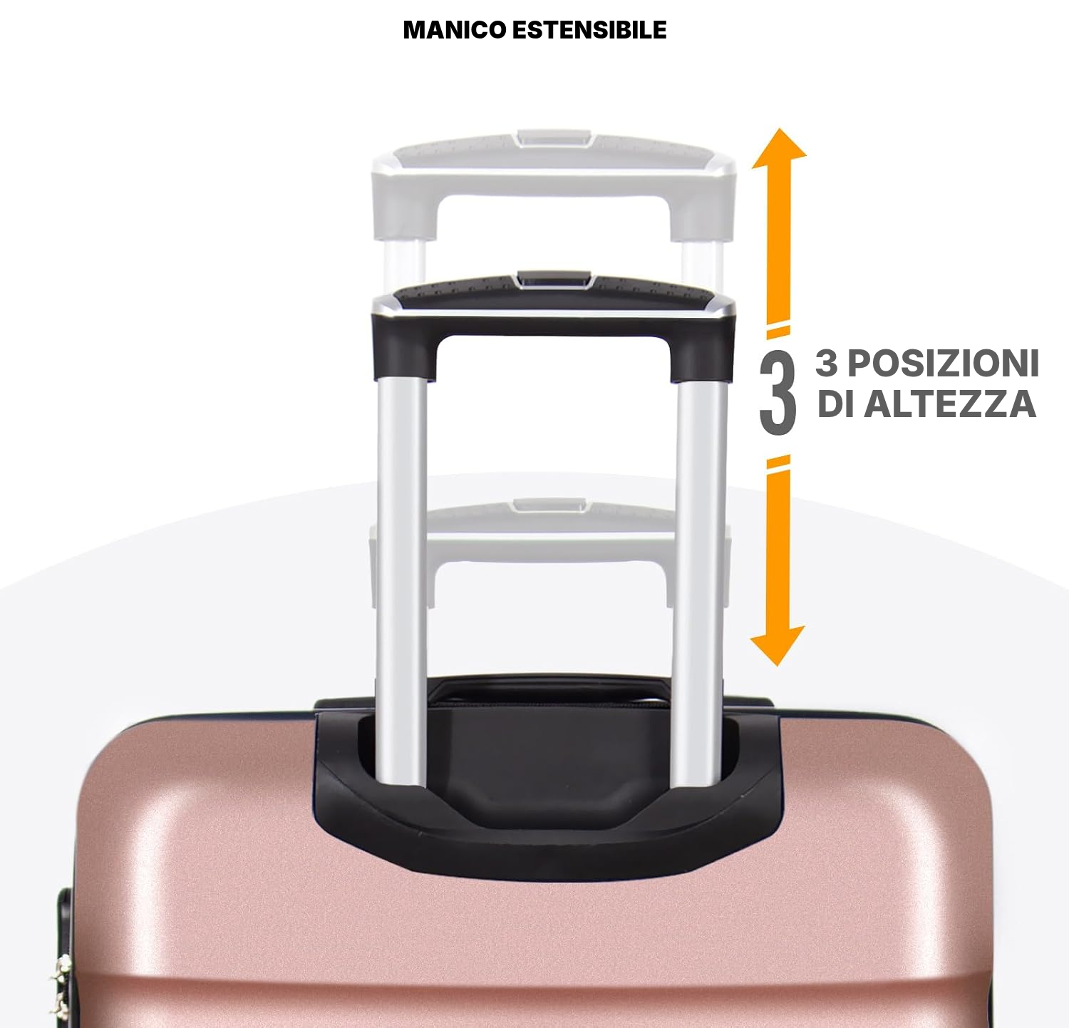 Bagaglio rigido 67 cm rosa – 5-7 giorni — 5