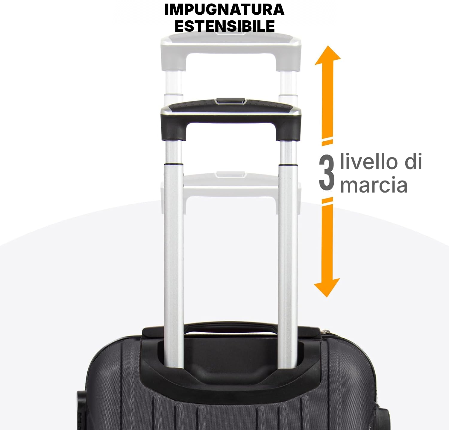 Valigia media rigida 63 × 44 × 25 cm, viaggio sicuro — 6