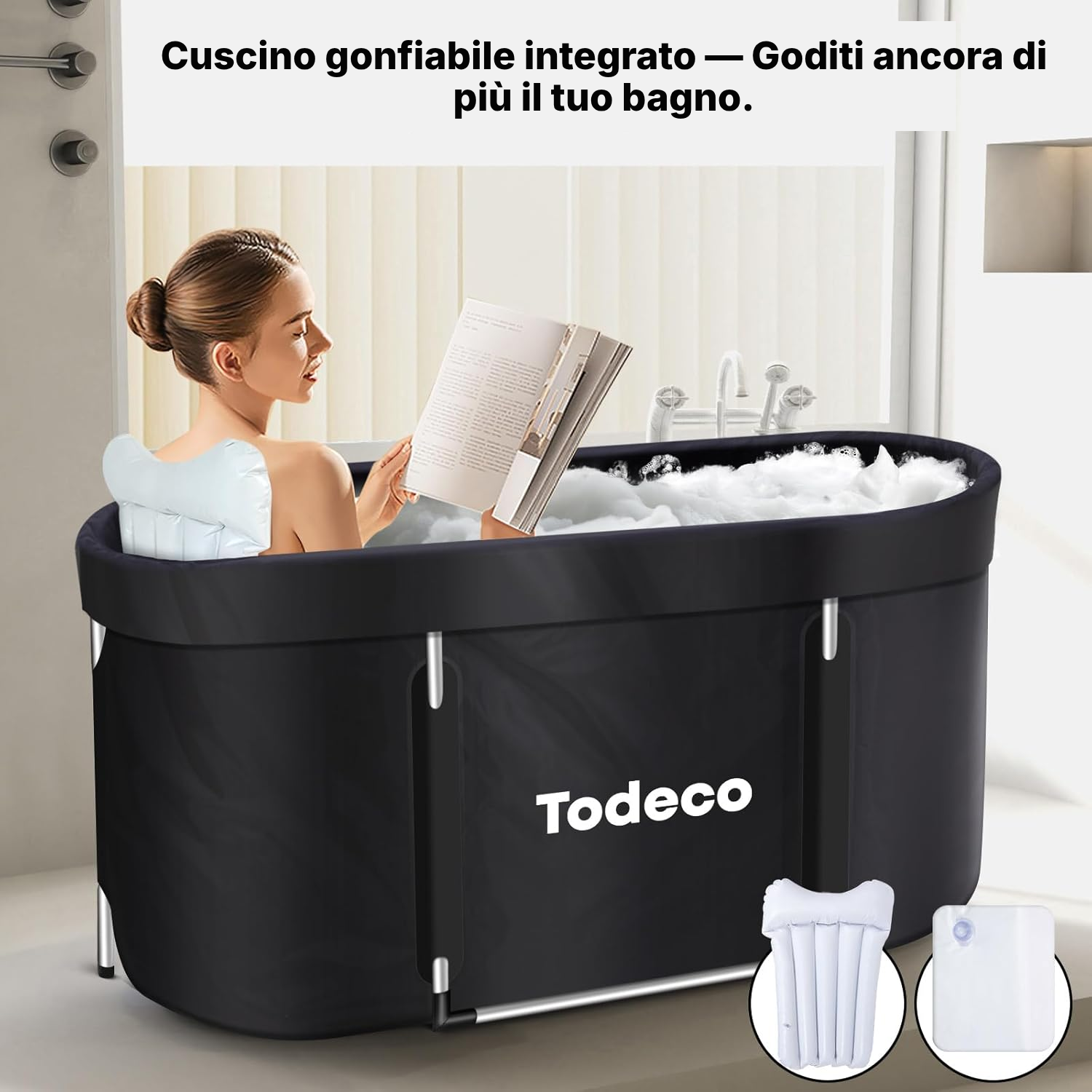 Vasca bagno pieghevole 140 cm: bagno a casa — 6