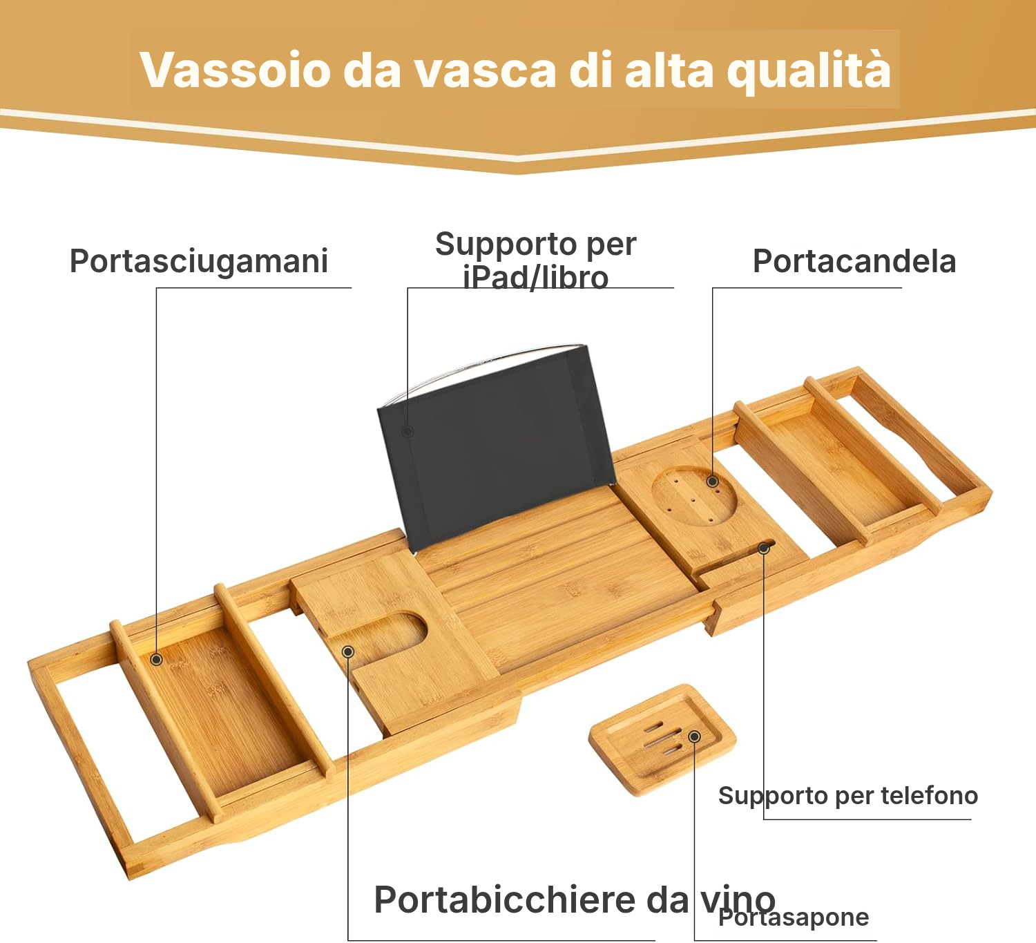 Portaoggetti per bagno: relax in vasca — 2