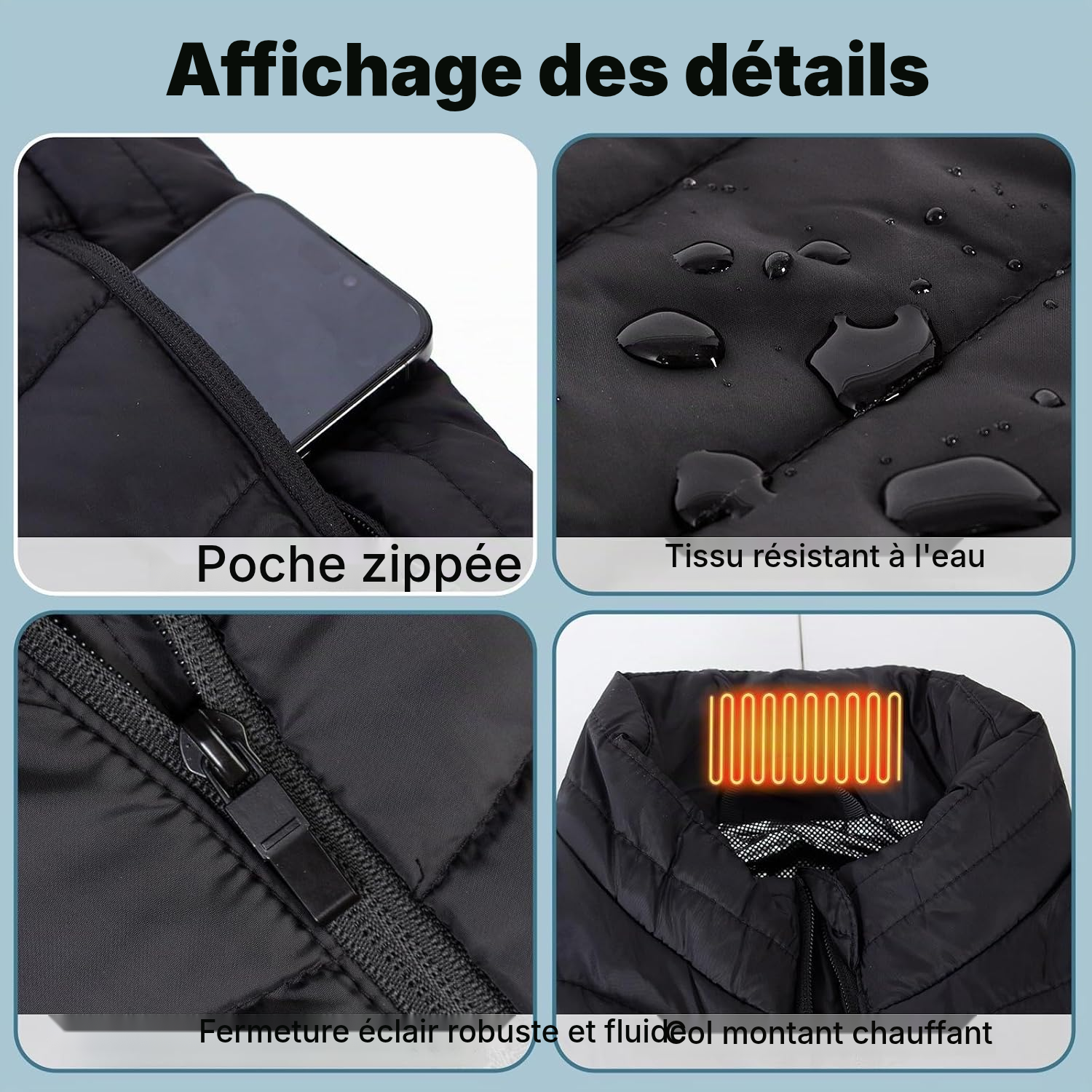 Doudoune chauffante Grand, chaleur ciblée — 4