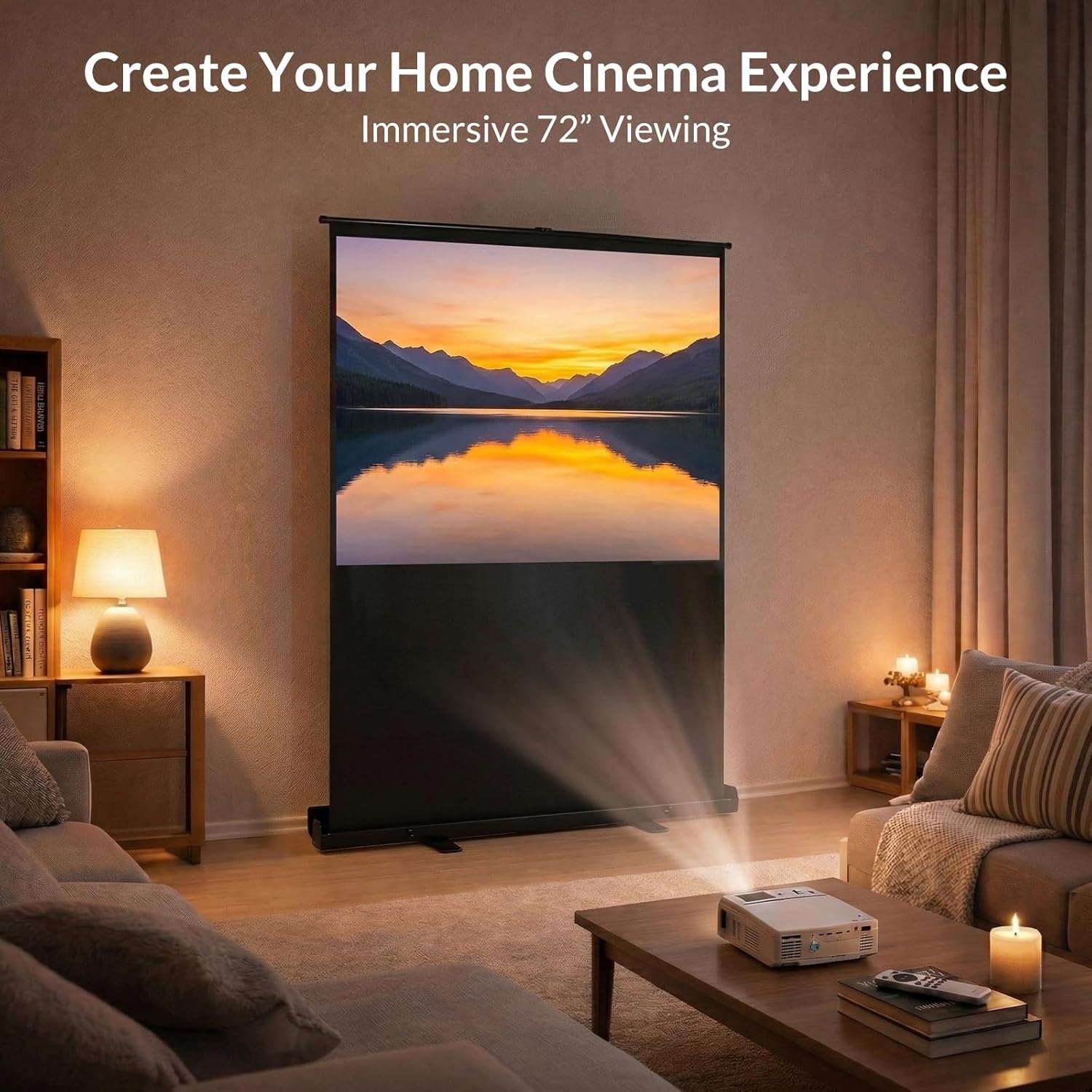 Scherm voor beamer 147 × 109 cm – zonder boren — 7