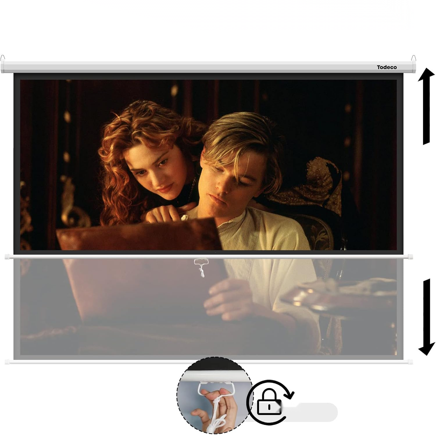Scherm voor projector 203 cm, helder beeld — 2