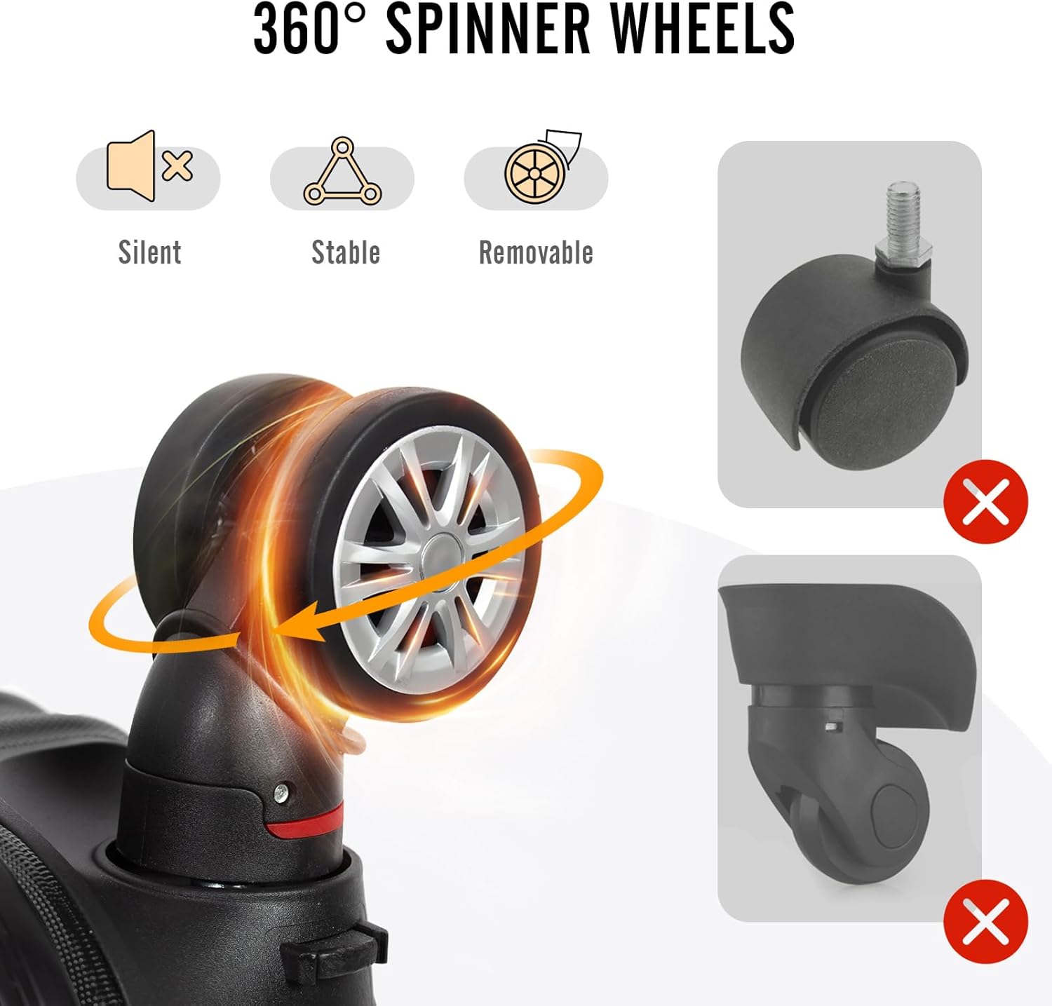 Zwarte hardcase koffer – 68 cm — 5