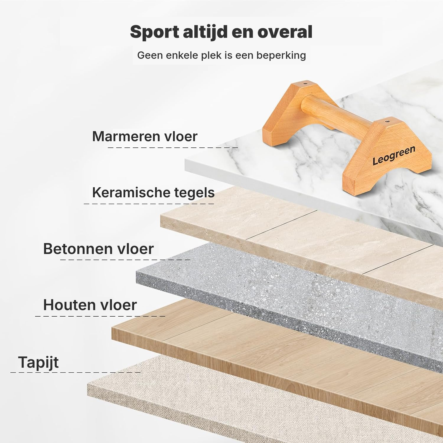 Houten parallettes 30 cm — set van 2 — 5