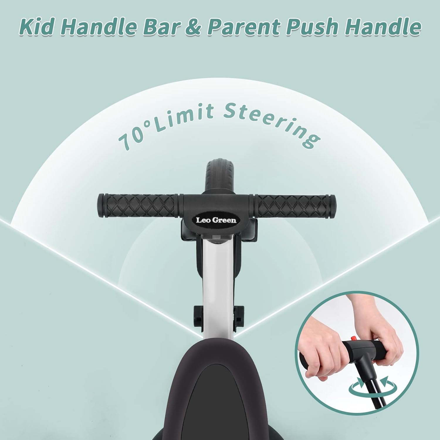 Driewieler met duwstang 4-in-1 grijs — 3