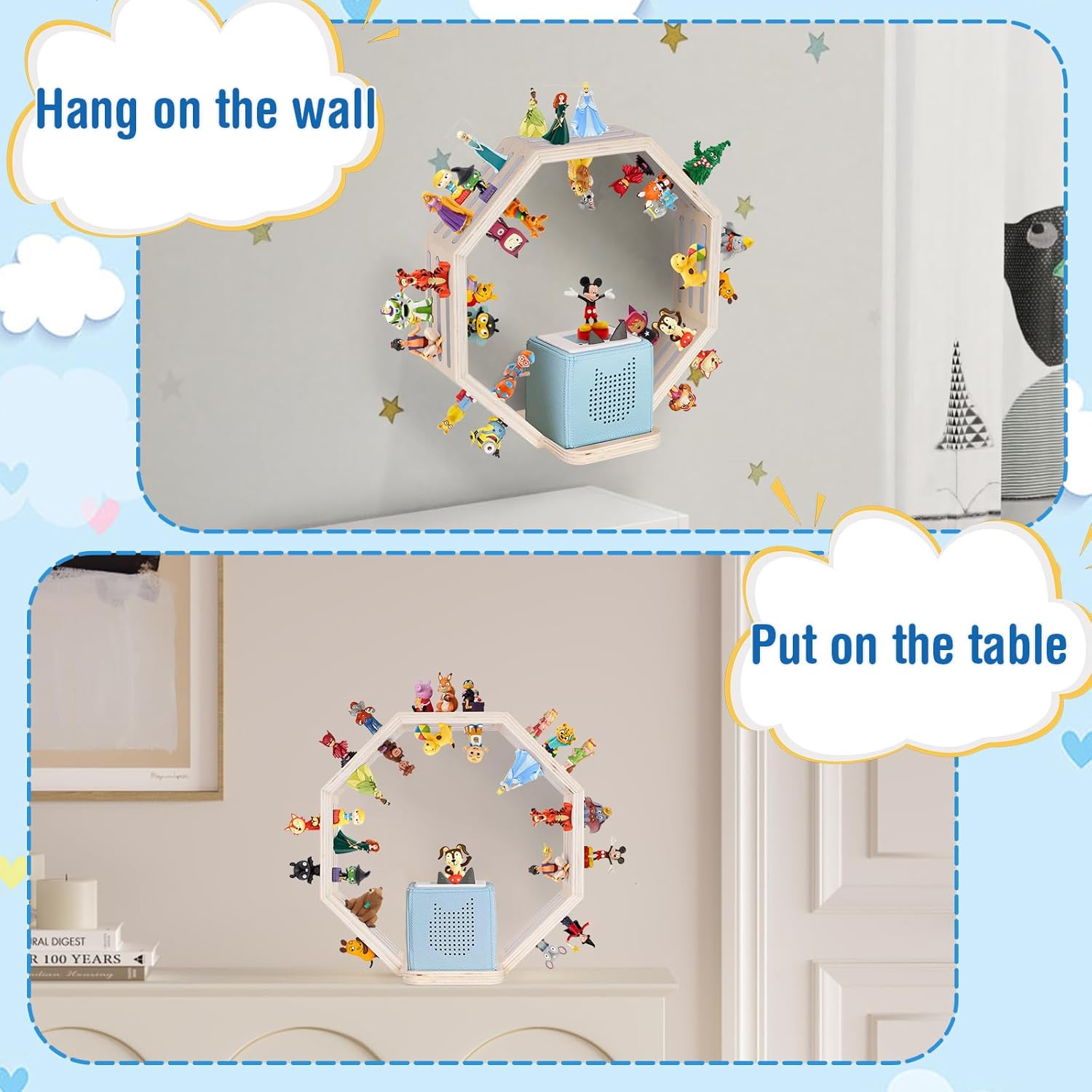 Witte magnetische Tonie-wandplank 35 cm — 7