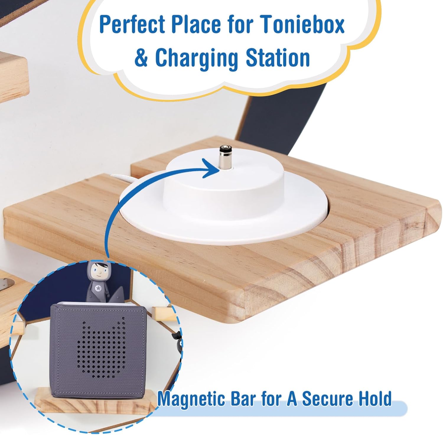 Toniebox wandplank 50 cm blauw voetbal — 4