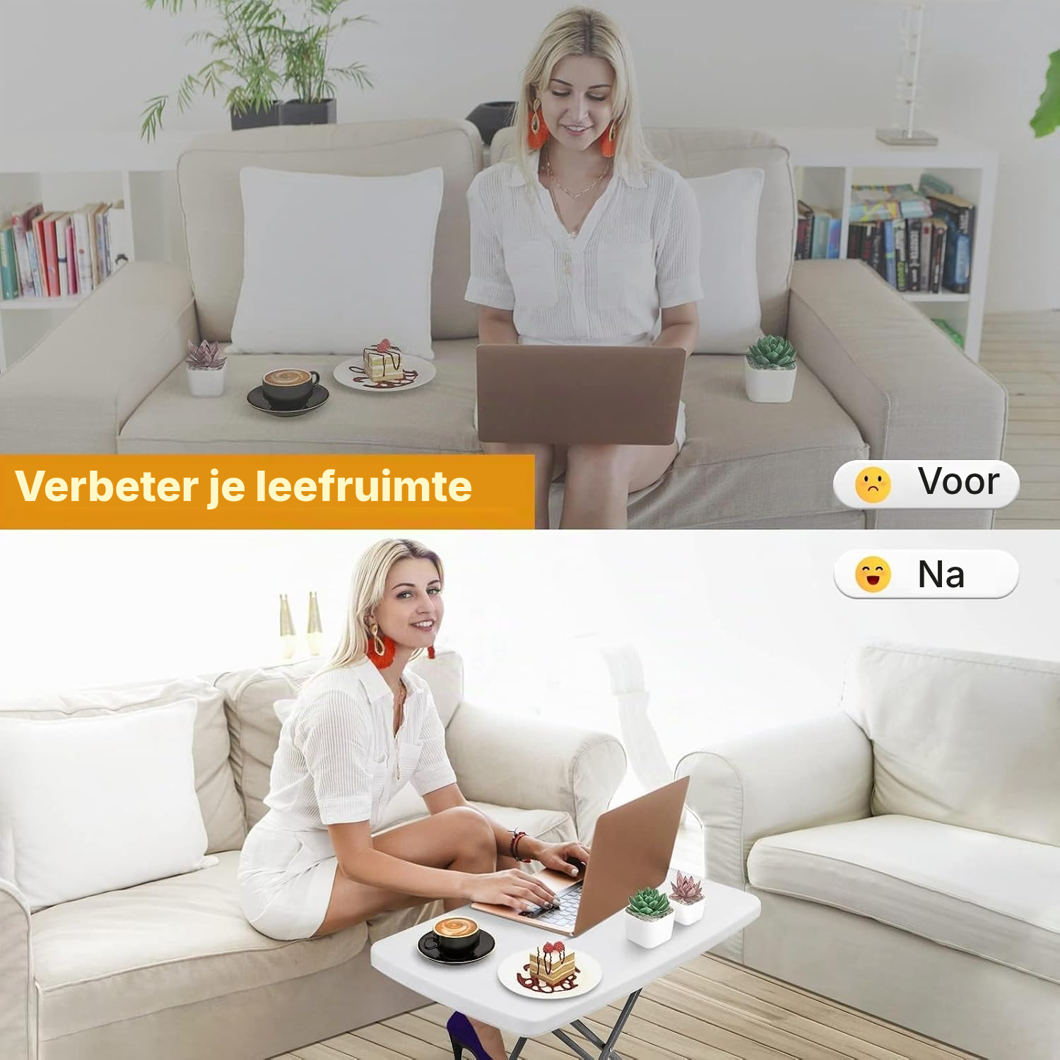 Camping tafel 76 × 50 cm, 3 hoogtes — 5