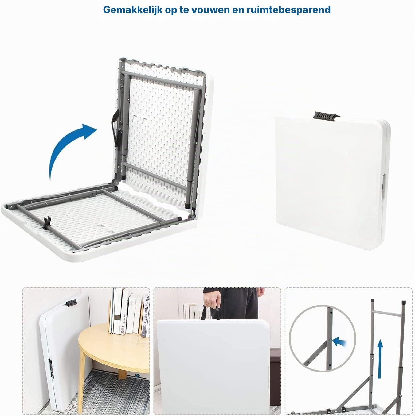 Klaptafel 120 × 74 × 60 cm verstelbaar — 3