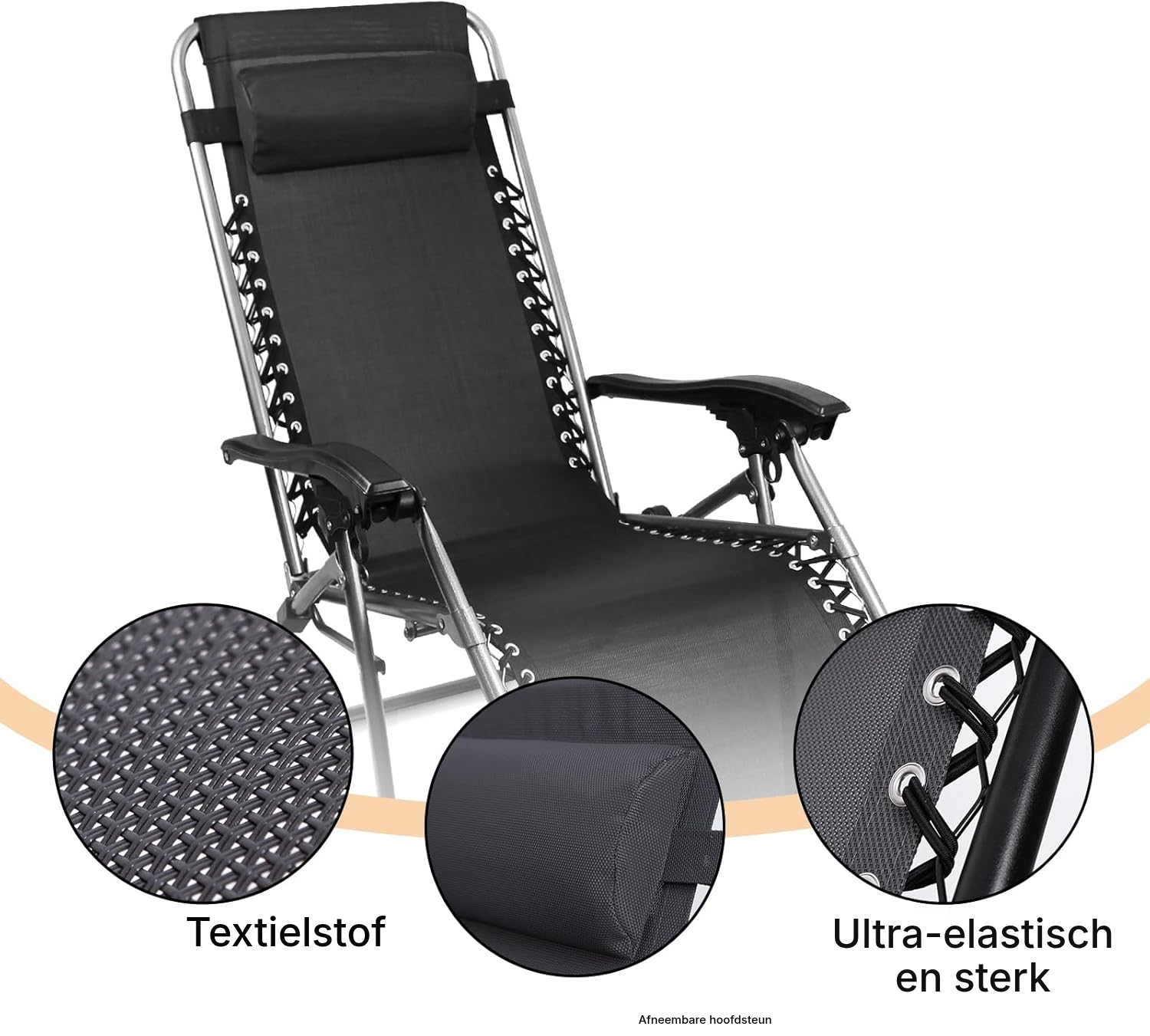 Camping stoelen: zero-gravity ligstoel 110 cm — 3