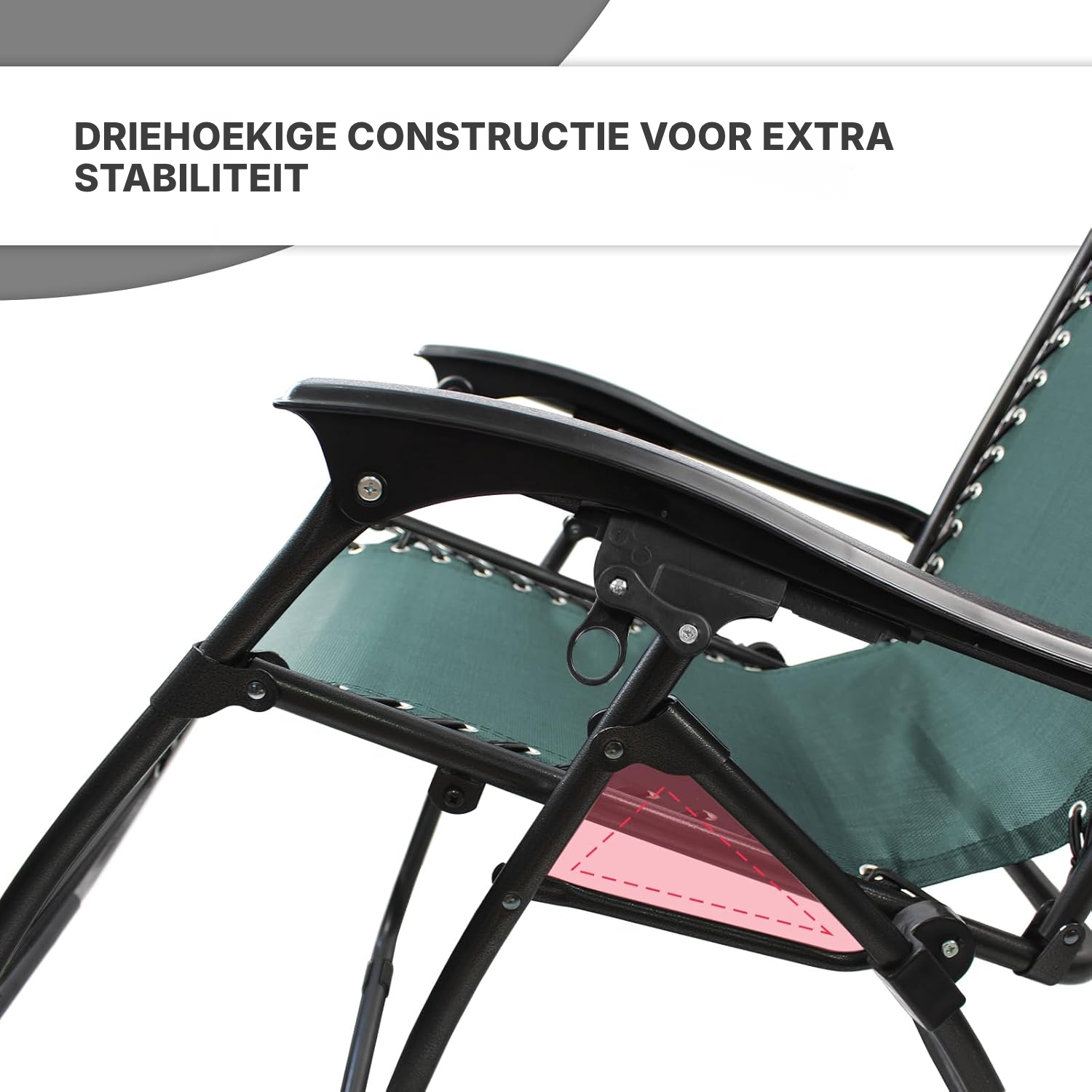 Groene tuin ligstoel, set van 2 — 3