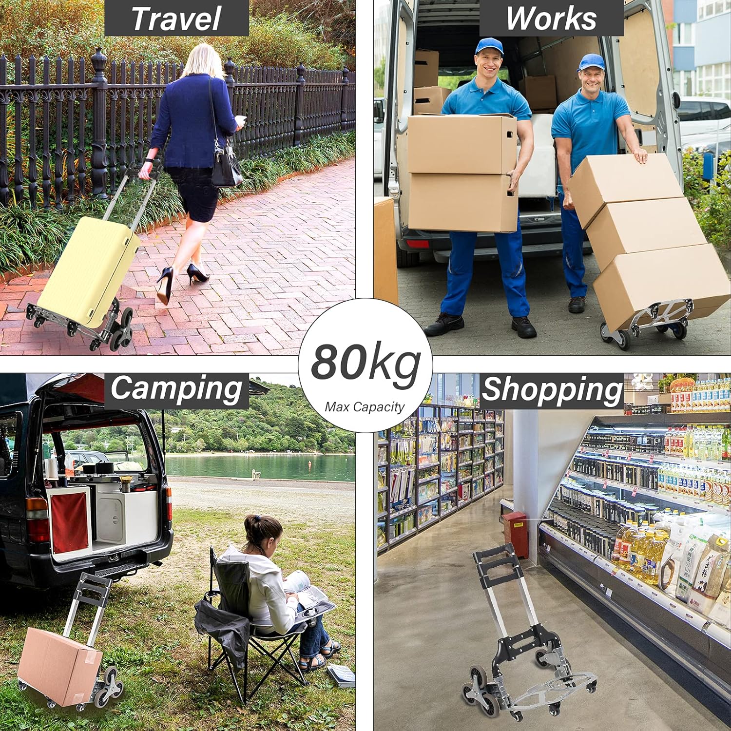 Opvouwbare steekwagen met trapklimmer — 6