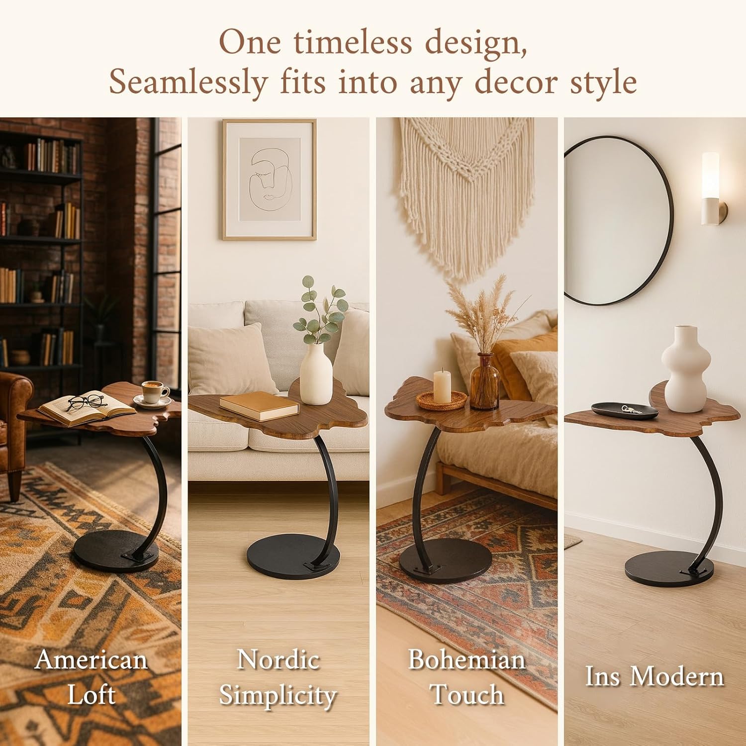 Salontafel zwart in compact vlinderdesign — 4